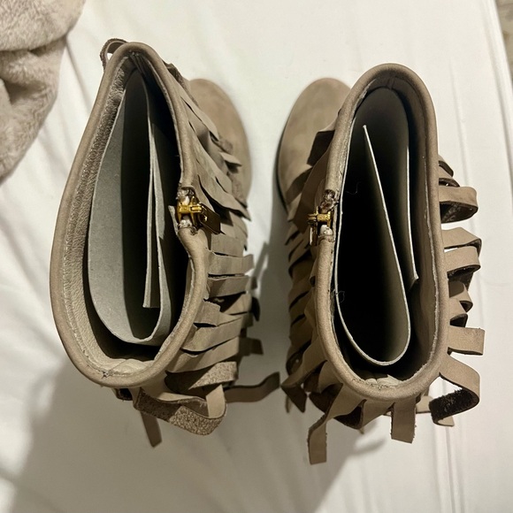 Women’s dee keller Fringe Gray Boots Size 39 Leather - Picture 5 of 10